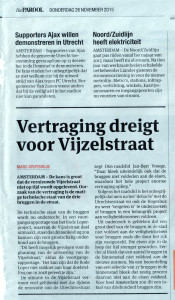 verstraging dreigt voor Vijzelstraat